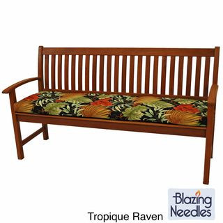 All Weather Outdoor Three Seater Bench Cushion with Zippered Closure Blazing Needles Outdoor Cushions & Pillows