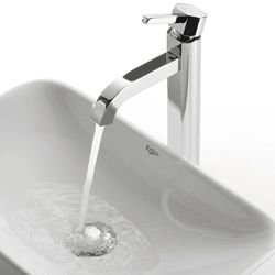 Kraus Rectangular Ceramic Sink and Ramus Faucet Kraus Sink & Faucet Sets
