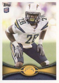 2012 Topps Football #427 Brandon Taylor RC San Diego Chargers NFL Rookie Trading Card Sports Collectibles