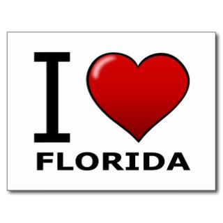 I LOVE FLORIDA POST CARD