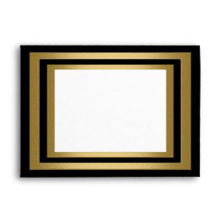 Black White Gold Frame All Events Envelopes