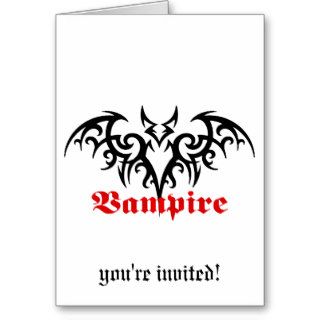 Vampire Bat tribal invitation card