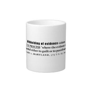 Withholding of Evidence Brady v Maryland Case law Jumbo Mug