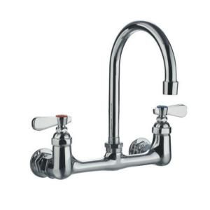 Whitehaus 2 Handle Laundry Faucet in Polished Chrome WHFS9814 P5 C