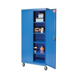 Mobile Storage Cabinet 36x24x78 Blue 
