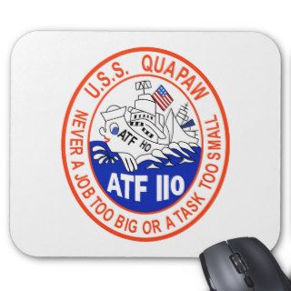 NAVY SHIPS THE USS QUAPAW ATF 110 PATCH MOUSE PAD