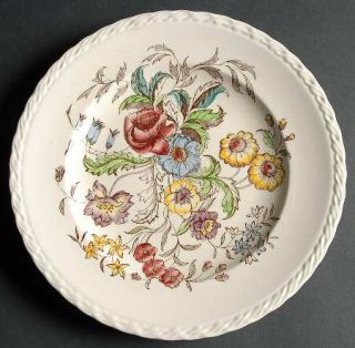 Metlox   Poppytrail   Vernon May Flower Luncheon Plate, Fine China Dinnerware  