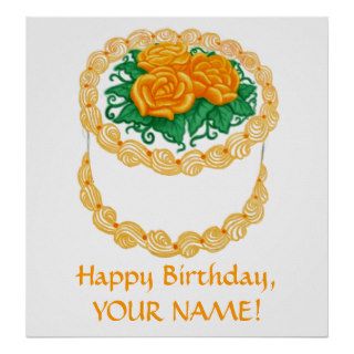 Customizable Happy Birthday Cake Print