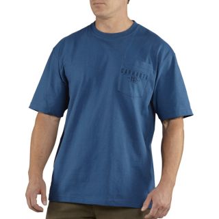 Carhartt Built to Last Short Sleeved Graphic T Shirt   Royal Blue, Medium,