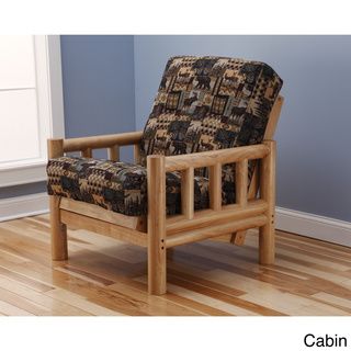 Aspen Lodge Natural Futon Chair and Mattress Set Futons