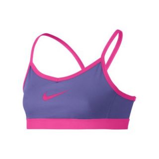 Nike Victory Swoosh Girls Sports Bra   Purple Haze