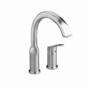 American Standard Arch Single Handle Pull Out Sprayer Kitchen Faucet in Stainless Steel 4101.350.075