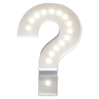 Room Essentials Marquee Question Mark Large   White