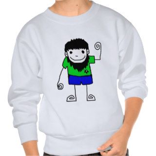 cartoon boy and girl pull over sweatshirts
