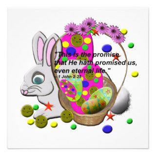 Easter Invitation Cards with Bible Quote