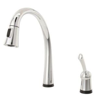 Delta Pilar Single Handle Pull Down Sprayer Kitchen Faucet in Chrome featuring Touch2O Technology and MagnaTite Docking 980T DST