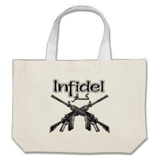 Infidel in English and  Arabic Canvas Bags