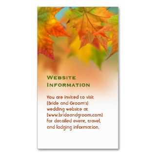Leaves of Autumn Website Information Cards Business Cards