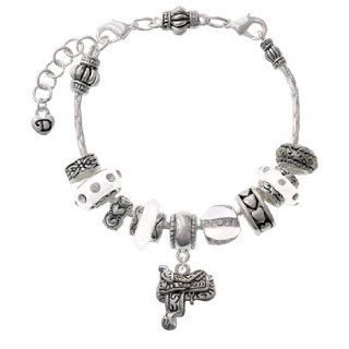 Saddle White Juliet Beaded Bracelet [Jewelry] Delight Snake Charm Bracelets Jewelry