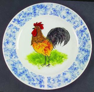 Tabletops Unlimited Country Barn Rooster Dinner Plate, Fine China Dinnerware   B