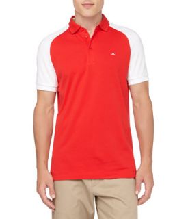 Zach Golf Tech Knit Shirt, Red Intense