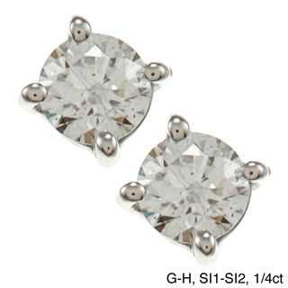 14k White Gold 1/4 to 3/4ct TDW Diamond Stud Earrings Diamond Earrings