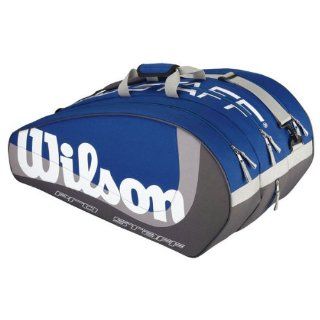 Wilson Pro Staff Super 6 Tennis Racquet Bag   Carbon/Black/Red  Sports & Outdoors