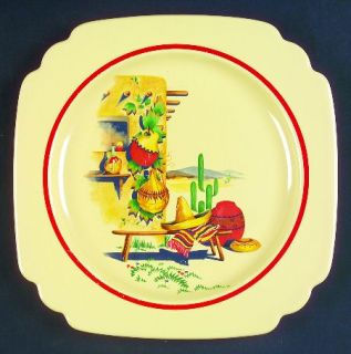 Homer Laughlin  Hacienda Luncheon Plate, Fine China Dinnerware   Century Shape,