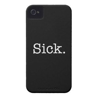 Black Sick Slang Quote iPhone 4 Case Mate Cases