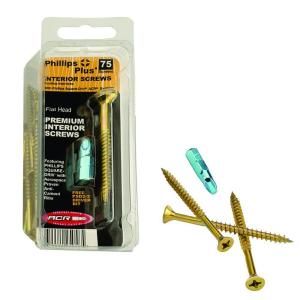 Philips #10 4 in. Phillips Square Flat Head Wood Screws (75 Pack) 10400