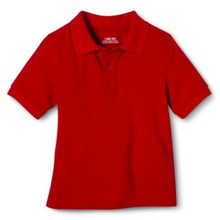 Cherokee Toddler School Uniform Short Sleeve Pique Polo   Red Pop 4T