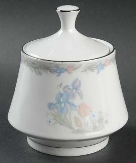 Excel Center Stage Sugar Bowl & Lid, Fine China Dinnerware   Illusions,Floral Bo