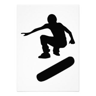 skateboard silhouette personalized invite