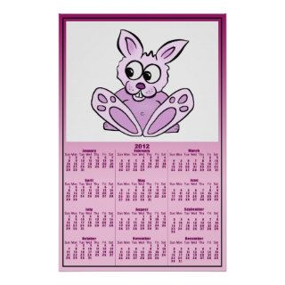 Bunny Rabbit 2012 Calendar Posters