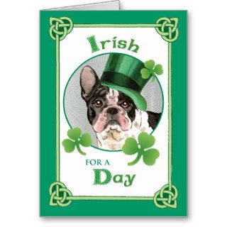 St. Patrick's Day French Bulldog Greeting Cards