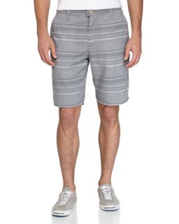 Striped Reversible Shorts, Gray Matters