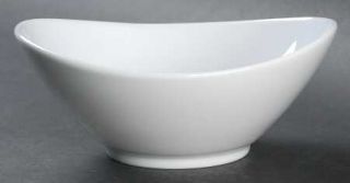 Ten Strawberry Street Aurora Soup/Cereal Bowl, Fine China Dinnerware   All White