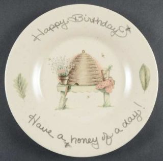 Pfaltzgraff Naturewood  Happy Birthday Dessert Plate, Fine China Dinnerware   Ca