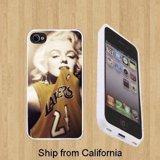 marilyn_monroe_lakers Custom Case/Cover FOR Apple iPhone 5** WHITE** Rubber Case ( Ship From CA ) Cell Phones & Accessories