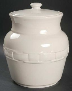 Longaberger Woven Traditions Ivory Flour Canister & Lid, Fine China Dinnerware  
