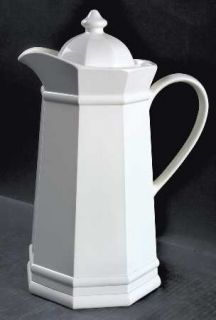 Pfaltzgraff Heritage White Plastic Thermos/Carafe & Lid, Fine China Dinnerware  