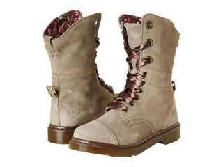 Dr. Martens Aimilie 9 Eye Toe Cap Boot Womens Lace up Boots (Taupe)