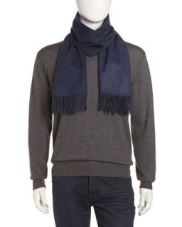 Cashmere Solid Scarf, Blue