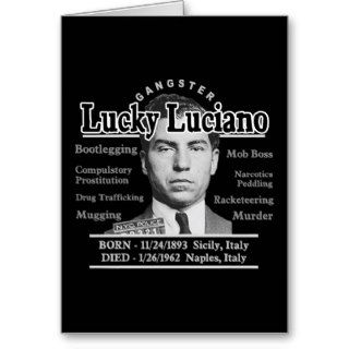 Gangster Lucky Luciano Card