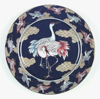 Arita Golden Sagi Dinner Plate, Fine China Dinnerware   Blue Background     Mult
