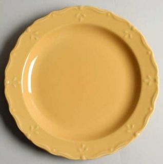 Home Trends Bellcrest Yellow Dinner Plate, Fine China Dinnerware   Embossed Scro