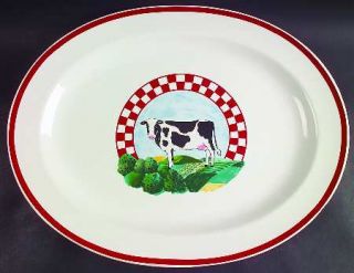 Century China FannieS Farm 18 Oval Serving Platter, Fine China Dinnerware   Co
