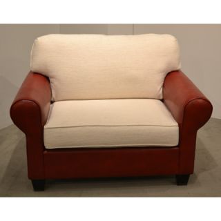 Carolina Classic Furniture Leather and Fabric Chair and a Half CCF8700LF