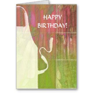Happy Birthday Apron & Rhubarb Card