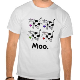MOO.   Multicolored Cow Shirt